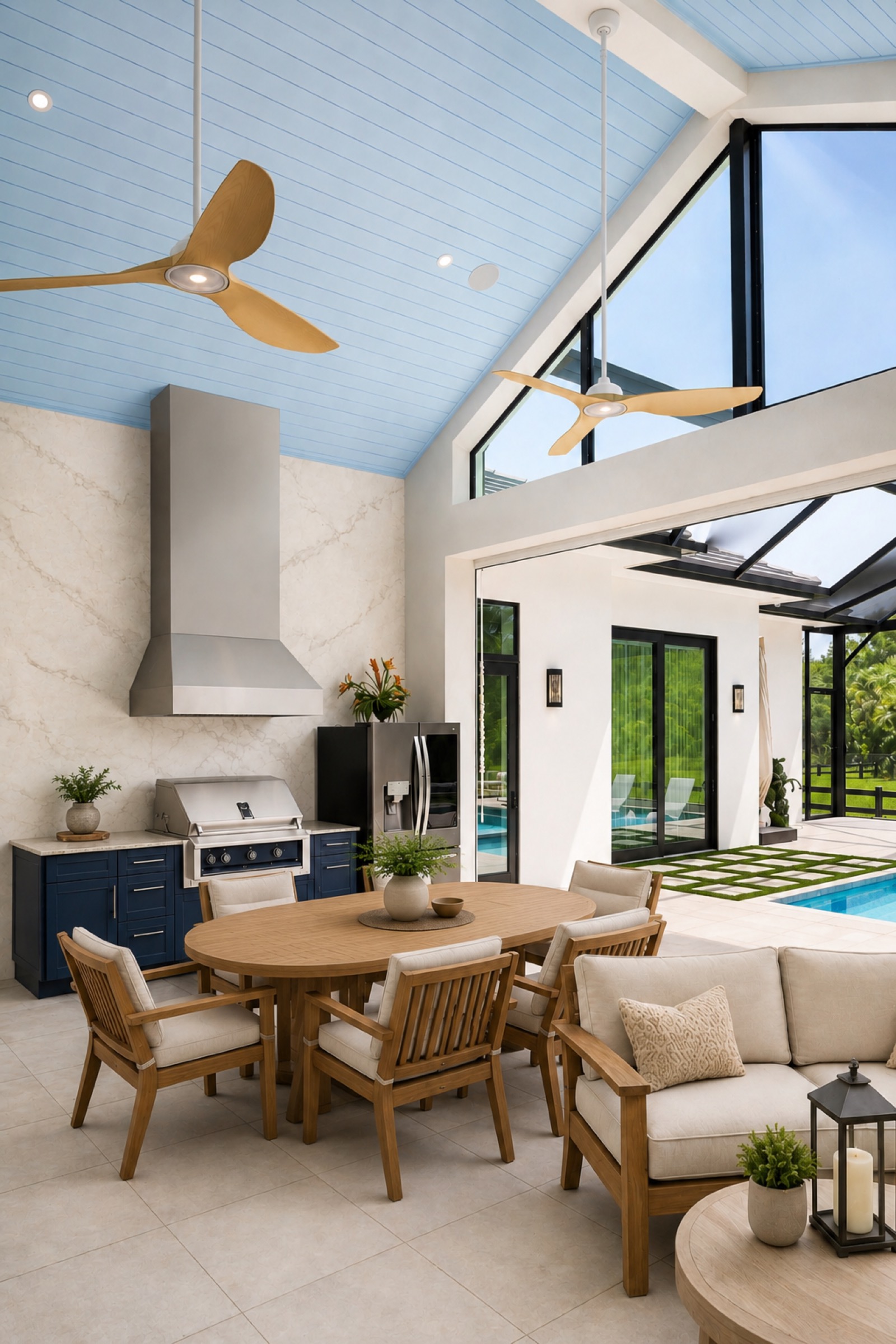 Specifying Low-Maintenance Luxury for "Lock-and-Leave" Estates. Knaak Design Group, Naples, Florida.